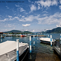 Buy canvas prints of Iseo Town Marina, Italy by Jim Jones