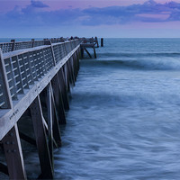 Buy canvas prints of Pier  after sunset by Ian Jones