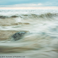 Buy canvas prints of Flowing water on a beach by Ian Jones