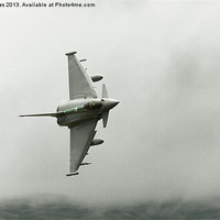 Buy canvas prints of RAF Typhoon in low cloud by Ian Jones