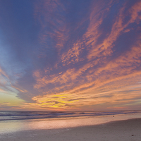 Buy canvas prints of Sunset Seascape by Ian Jones