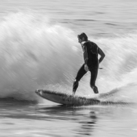 Buy canvas prints of Surfing a beach break by Ian Jones