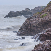 Buy canvas prints of High tide on the coast by Ian Jones