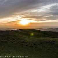 Buy canvas prints of Sunset on Malvern Hills by Victoria Bowie