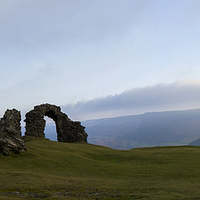Buy canvas prints of Castell Dinas Bran (Crow Castle) by Victoria Bowie