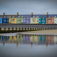 Buy canvas prints of Borth Beach Houses by Victoria Bowie