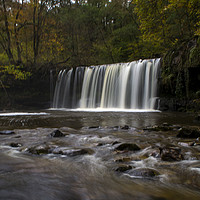 Buy canvas prints of Upper Ddwli Waterfall in the Vale of Neath south W by Victoria Bowie