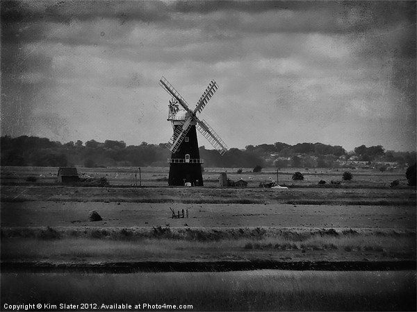 Berney Arms Windmill Picture Board by Kim Slater