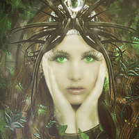 Buy canvas prints of The Green Lady by Kim Slater