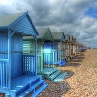 Buy canvas prints of  Beach Huts by Kim Slater