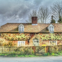 Buy canvas prints of  Apple Tree Cottage by Kim Slater