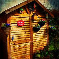 Buy canvas prints of The Garden Shed by Kim Slater