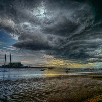 Buy canvas prints of Storm over The Thames by Kim Slater
