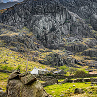 Buy canvas prints of Nant Peris Cottage Snowdonia Wales by Adrian Evans