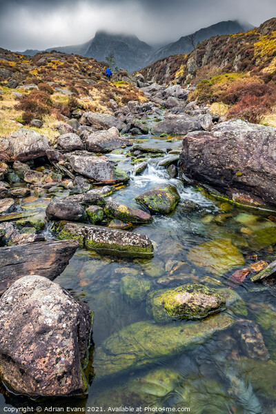 Cwm Idwal River Snowdonia wales cymru  Picture Board by Adrian Evans