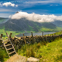 Buy canvas prints of Tryfan Mountain And Llyn Ogwen Snowdonia  by Adrian Evans