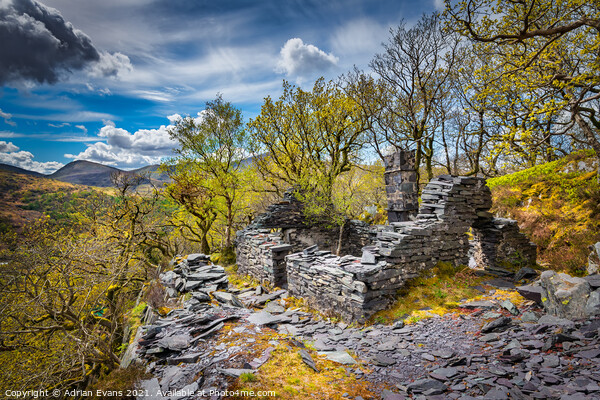 Quarry Building Llanberis Wales Picture Board by Adrian Evans