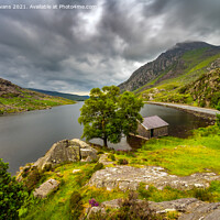Buy canvas prints of Llyn Ogwen with Tryfan Mountain Snowdonia  by Adrian Evans