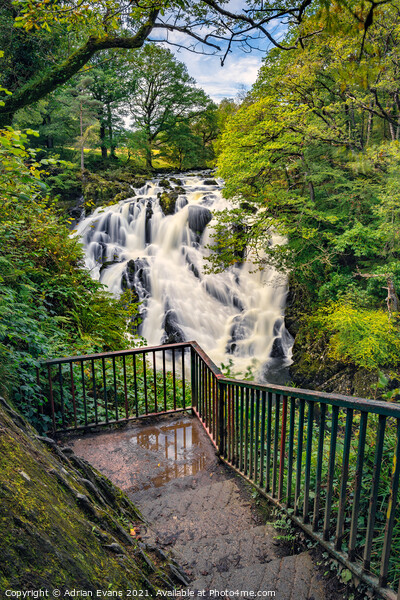 Swallow Falls Snowdonia Wales Picture Board by Adrian Evans