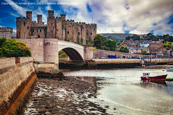 Conwy Castle Wales Picture Board by Adrian Evans