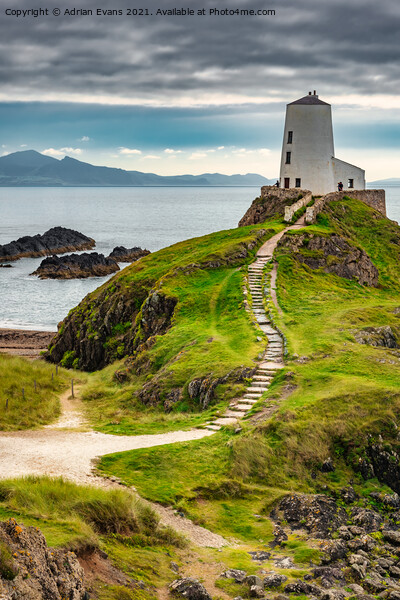 Anglesey Lighthouse Wales Picture Board by Adrian Evans