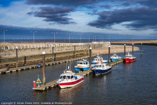 Rhyl Harbour Picture Board by Adrian Evans
