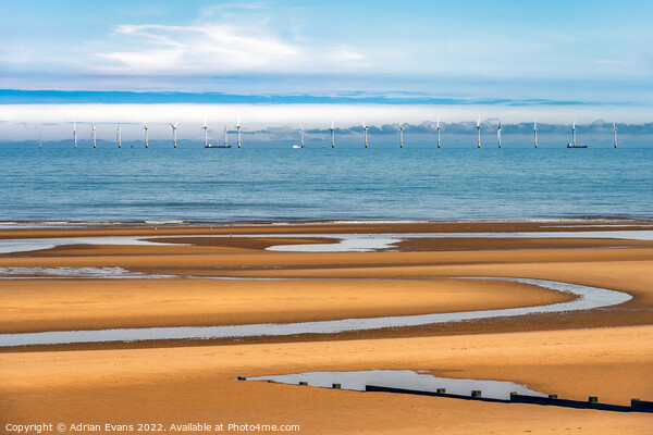 Rhyl Flats Offshore Wind Farm Picture Board by Adrian Evans