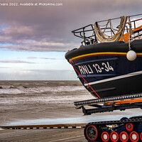 Buy canvas prints of Launching Of A Lifeboat Rhyl by Adrian Evans