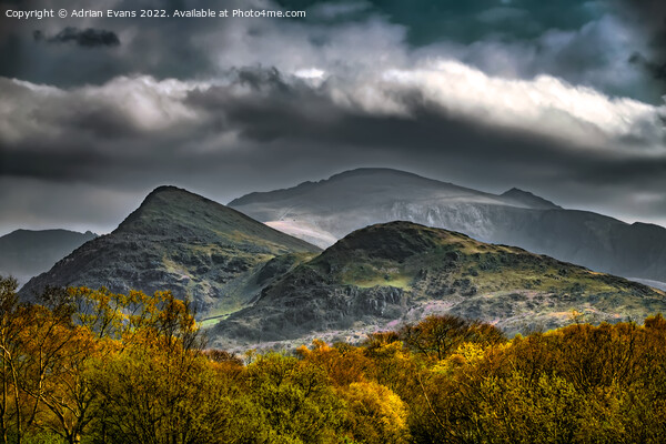 Snowdon Mountain From Llanberis  Picture Board by Adrian Evans