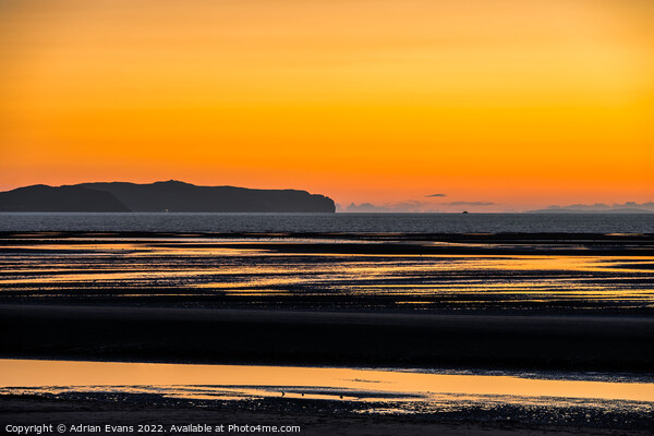 Ocean Sunset Rhyl Wales  Picture Board by Adrian Evans