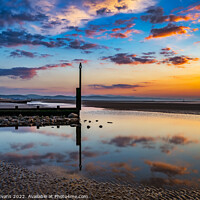 Buy canvas prints of Beach Sunset Rhyl Wales  by Adrian Evans