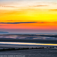 Buy canvas prints of Coast Of Wales Sunset by Adrian Evans