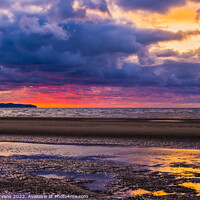 Buy canvas prints of Sunset Welsh Coast by Adrian Evans