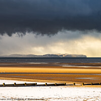 Buy canvas prints of Snow Beach And A Storm Wales by Adrian Evans