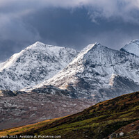 Buy canvas prints of Snowdonia Winter Peaks by Adrian Evans