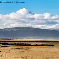 Buy canvas prints of Snowdonia from Rhyl Beach by Adrian Evans