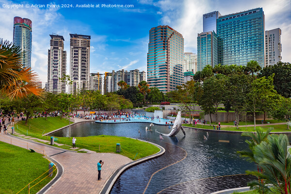 KLCC Park Malaysia Picture Board by Adrian Evans