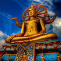 Buy canvas prints of Golden Buddha by Adrian Evans