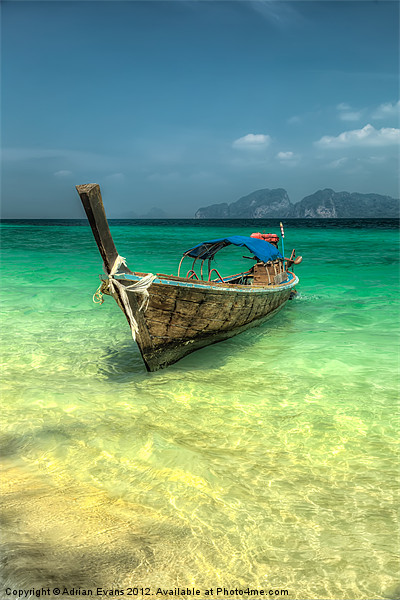 Longtail Boat Thailand Picture Board by Adrian Evans