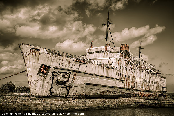 Abandoned Ship Picture Board by Adrian Evans