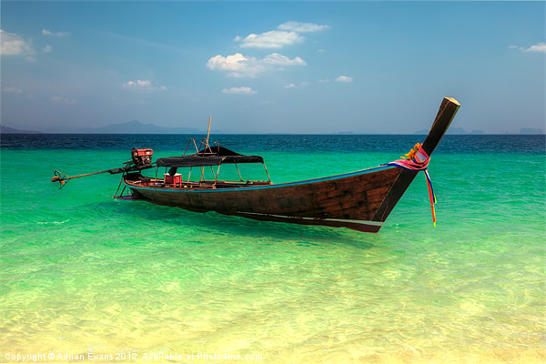 Longtail Boat Thailand  Picture Board by Adrian Evans