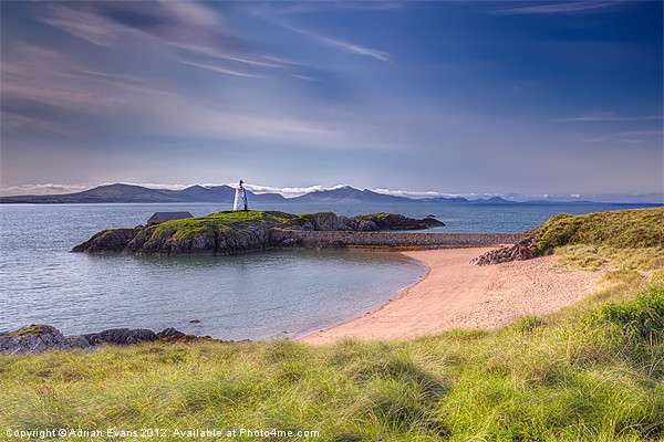 Llanddwyn Beacon Anglesey Picture Board by Adrian Evans
