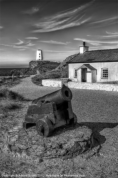 Llanddwyn Cannon Anglesey Picture Board by Adrian Evans