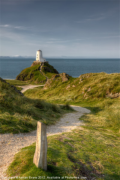 Llanddwyn Lighthouse Picture Board by Adrian Evans