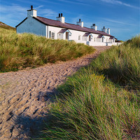 Buy canvas prints of Pilots Cottages Llanddwyn Island Anglesey by Adrian Evans