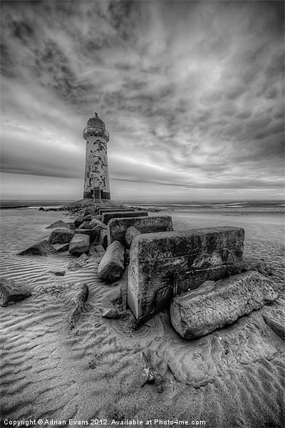 The Abandoned Talacre Lighthouse Picture Board by Adrian Evans