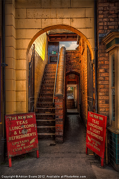 Victorian Pub Passage Picture Board by Adrian Evans