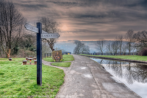 Llangollen Canal Picture Board by Adrian Evans