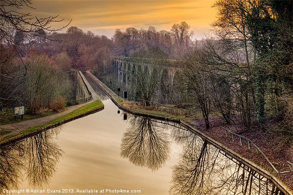 Chirk Aqueduct Wales Picture Board by Adrian Evans