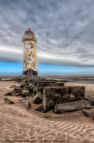 The Abandoned Talacre Lighthouse Picture Board by Adrian Evans
